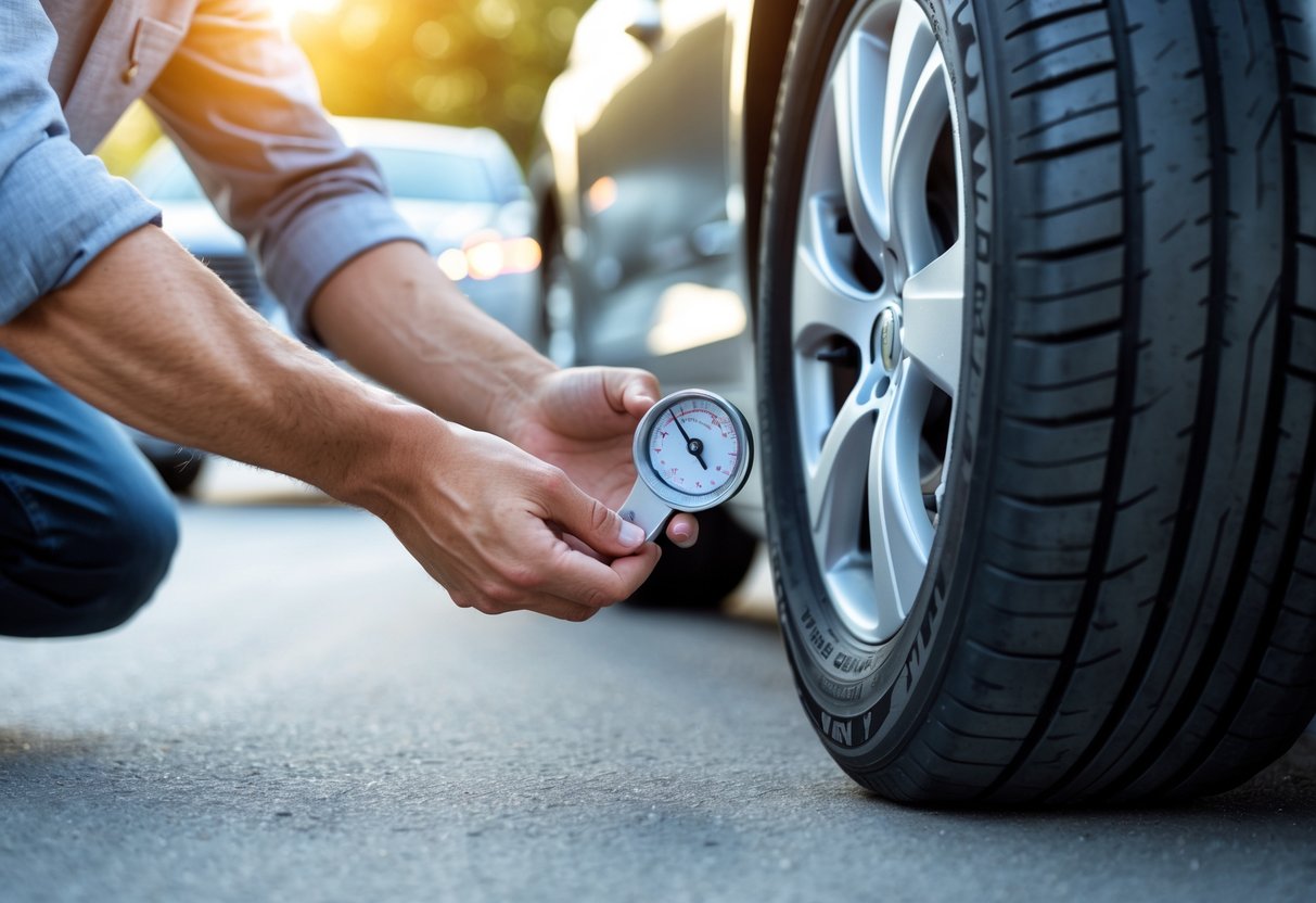 Hur kollar man däcken vid uppkörning?